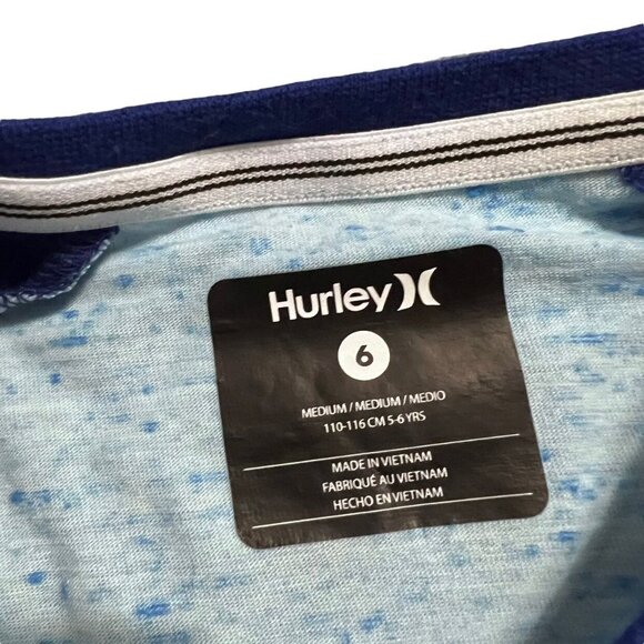 Hurley Sz 6 Blue Raglan Tee Shirt - Picture 4 of 4